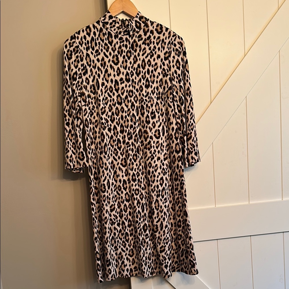 Chico's Leopard Print Dress - Black and Tan